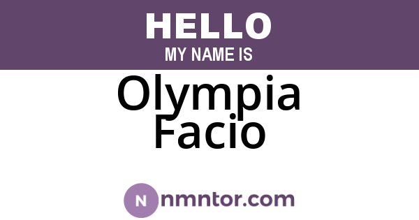 Olympia Facio