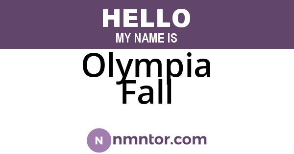 Olympia Fall