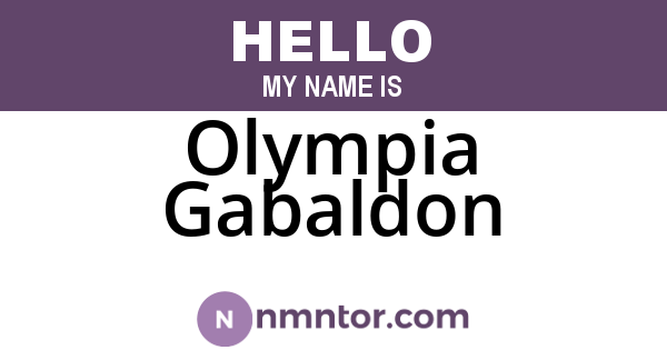 Olympia Gabaldon