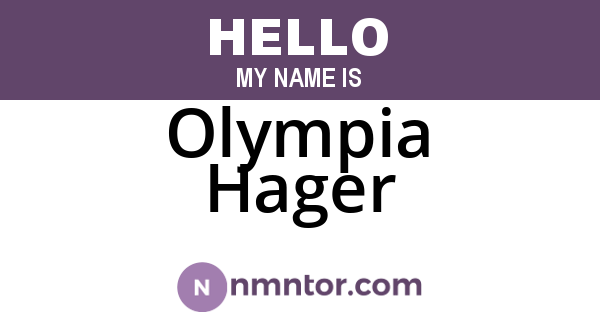 Olympia Hager