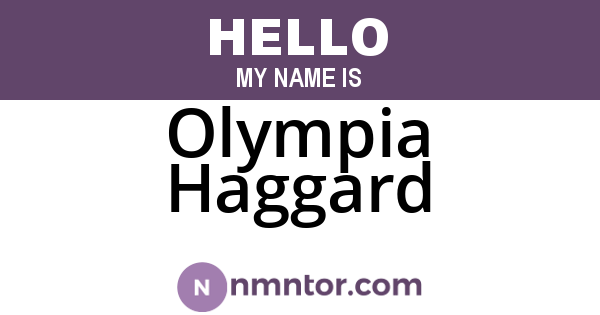 Olympia Haggard