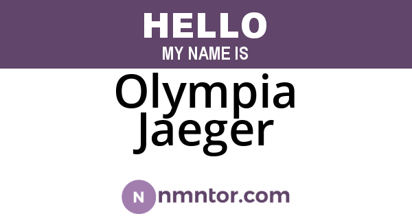 Olympia Jaeger