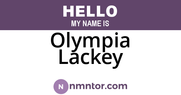 Olympia Lackey