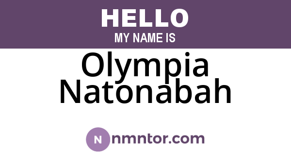Olympia Natonabah