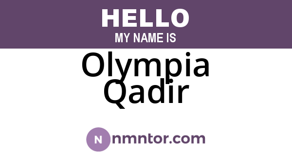 Olympia Qadir