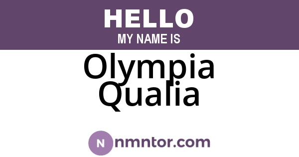 Olympia Qualia