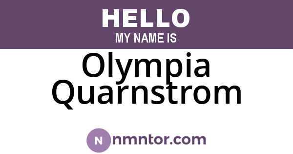 Olympia Quarnstrom
