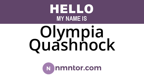 Olympia Quashnock