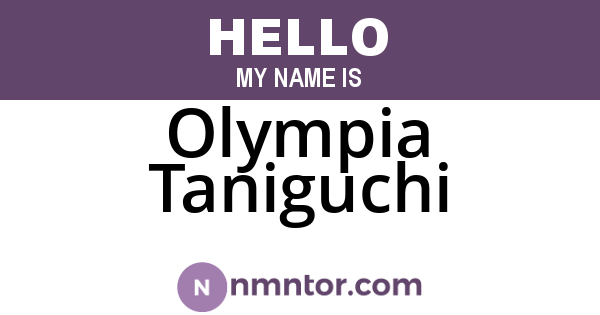 Olympia Taniguchi