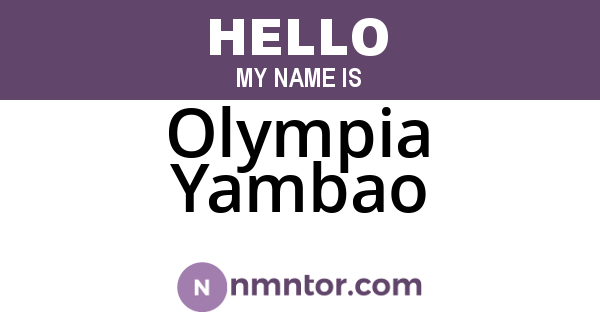 Olympia Yambao