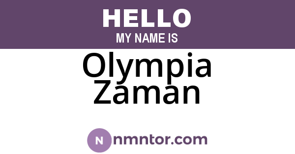 Olympia Zaman