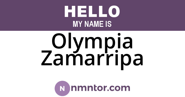 Olympia Zamarripa
