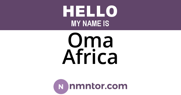 Oma Africa