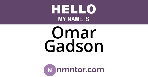 Omar Gadson