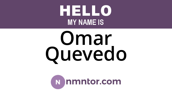 Omar Quevedo