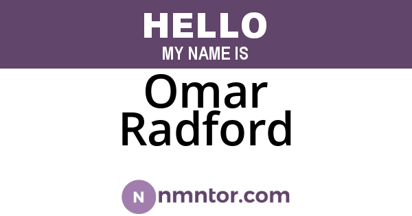 Omar Radford
