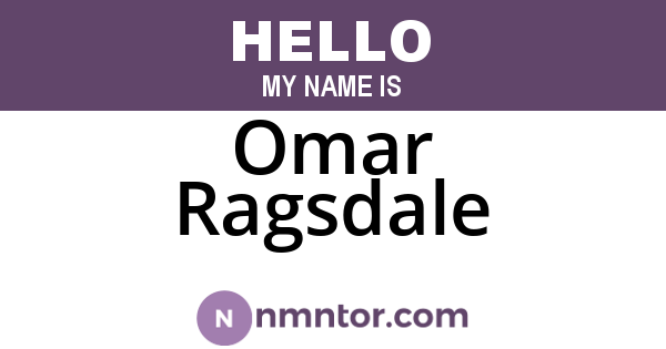 Omar Ragsdale