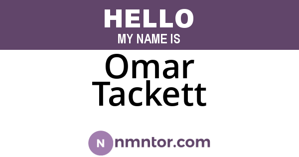 Omar Tackett