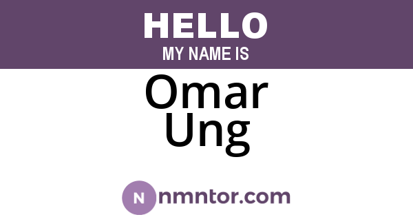 Omar Ung