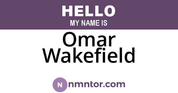 Omar Wakefield