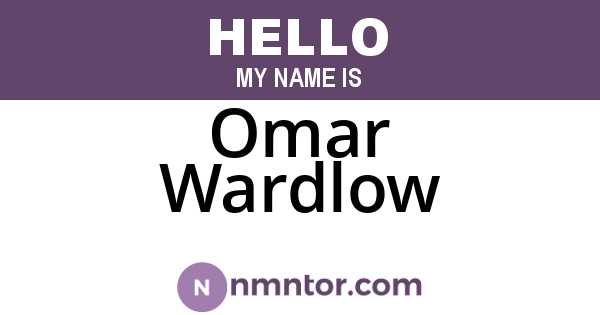 Omar Wardlow
