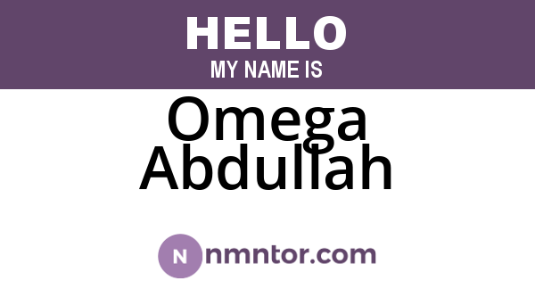 Omega Abdullah