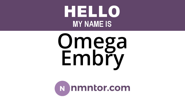 Omega Embry