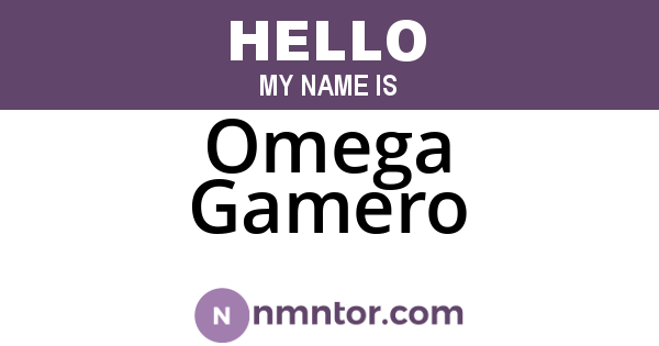 Omega Gamero