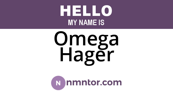 Omega Hager