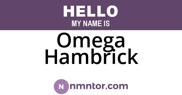 Omega Hambrick