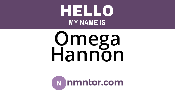 Omega Hannon