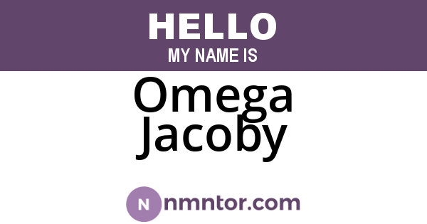 Omega Jacoby