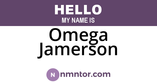 Omega Jamerson