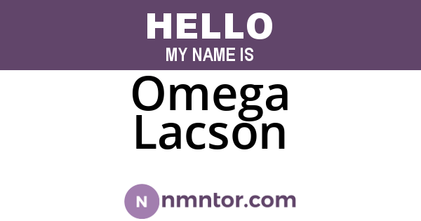 Omega Lacson
