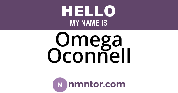 Omega Oconnell