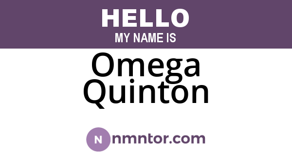 Omega Quinton