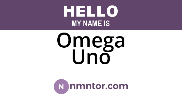 Omega Uno
