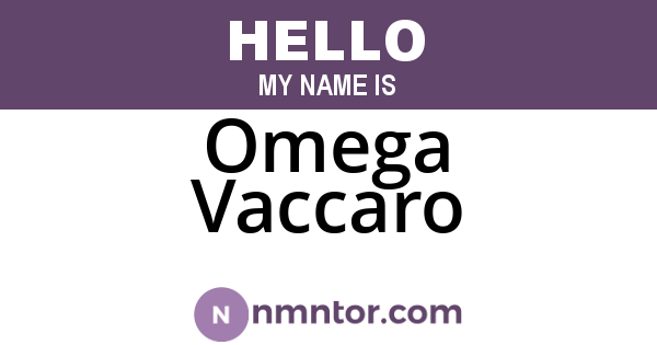 Omega Vaccaro