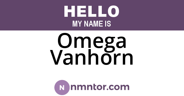 Omega Vanhorn