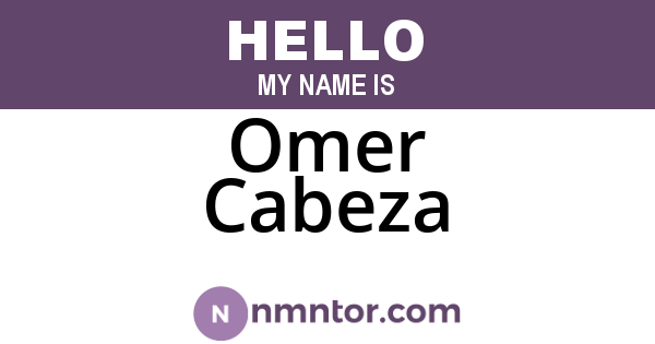 Omer Cabeza