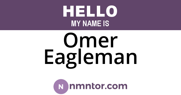 Omer Eagleman