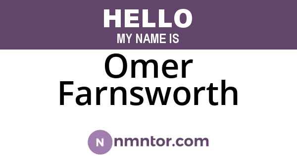 Omer Farnsworth