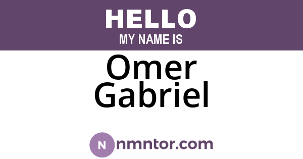 Omer Gabriel