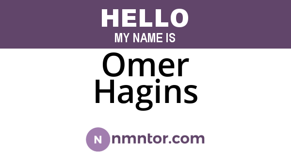 Omer Hagins