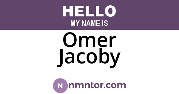 Omer Jacoby