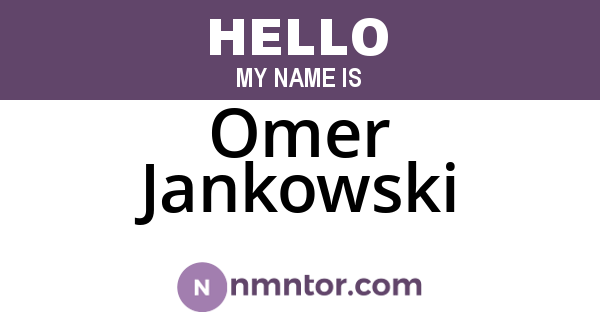 Omer Jankowski