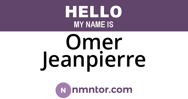 Omer Jeanpierre