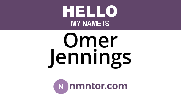 Omer Jennings