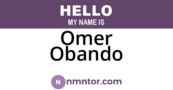 Omer Obando
