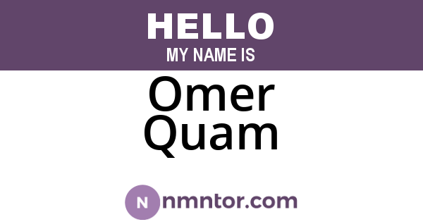 Omer Quam